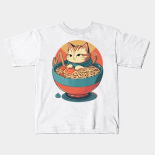 Ramen cat Kids T-Shirt